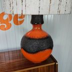 Vintage Keramiek Lamp West-Germany Oranje Fatlava thumbnail 2