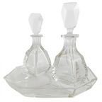 Artdeco Parfumflesjes Karafjes Set Kristal Met Dienblaadje 1920’s thumbnail 8