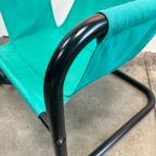 Tweetal Vintage Deense Fauteuils, Xcol, Zwart Staal Met Groene Stof, 1980’s thumbnail 10