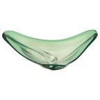 Vintage Groene Kristallen Schaal Val Saint Lambert Jaren 60 thumbnail 8