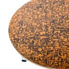 Ronde Eettafel Met Koperen Blad 'driebergen' Vintage thumbnail 7
