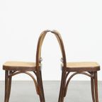 Set Van 2 Tijdloze En Charmante Bistro Stoeltjes In De Stijl Van Thonet Met Uniek Houten Frame thumbnail 5