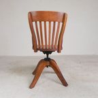 Eiken Bureaustoel, Atelierstoel, In Hoogte Verstelbaar, Jaren 30 thumbnail 11