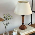 Vintage Turned Wood Table Lamp thumbnail 2
