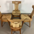 5 Arts & Crafts Stoelen W. Kuyper Jaren'20 Brutalistisch thumbnail 6