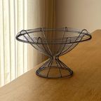 Vintage French Wire Pedestal Bowl thumbnail 3