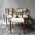 Set Van 6 Lübke Eetkamerstoelen Palissander Diningchair thumbnail 16