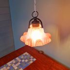 Hanglamp Van Roze Gesatineerd Glas, 1920-30S thumbnail 7