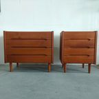 Set Scandinavische Ladekastjes Jaren 60-70 (kleine En Grote, 4 Lades Elk) thumbnail 12