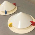 2 Vintage Ikea Memphis Milano Plafondlampen Wandlampen, Set thumbnail 8