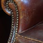 Karaktervolle Set Van 2 Vintage Schapenleren Armchairs Met Warme Kleuren En Een Mooi Patina thumbnail 14