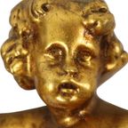 Koppel Engelen Putti Beelden Bladgoud Verguld Stucco 29cm thumbnail 17
