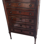 Louis Xvi 6 Laden Commode Met Grijs Marmeren Tablet thumbnail 9