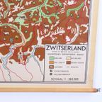 Vintage Landkaart Op Linnen Zwitserland Jaren60S thumbnail 5