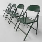 Set Van 4 Industriële Stalen Klapstoelen Du-Al Dare Inglis thumbnail 2
