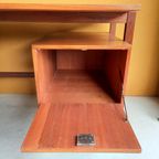 Vintage Design Teak Fineer Bureau, Desk, Divider, Werkplek thumbnail 6