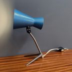 Blue Metal Desk Lamp 1960S thumbnail 9