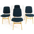 Set 4 Vintage Stoelen In De Stijl Van Arne Hovmand Olsen Reupholstered thumbnail 21