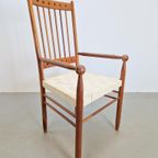 Vintage Postmodern Stoel Keper Banden Hout Italy Design ‘80 thumbnail 5