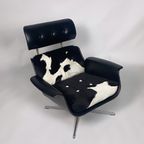 Vintage Cowhide Draaifauteuil thumbnail 3