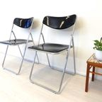Vintage Klapstoel IKEA Chroom Zwart Niels Gammelgaard thumbnail 3