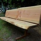 Prachtige Boomstam Tuinbank 220 Cm thumbnail 5