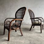 Mid-Century “Manou” Bamboo Armchairs thumbnail 4