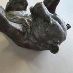 Well Detailed Bronze Bear Coffee Table Frame. thumbnail 17