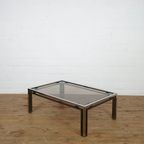 Chrome And Messing Coffee Table By Romeo Rega thumbnail 2