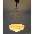 Art Deco Marbled Hanging Lamp thumbnail 2