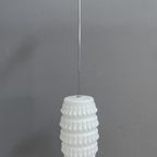 White Glass Brutalis Pendant Lamp 1960S thumbnail 3