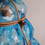 Grote Venetiaanse Hanglamp In Blauw Murano-Glas thumbnail 13