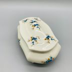 Vintage Bonbonnière Creme Blauwe Bloem thumbnail 2