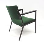 Groene Vintage Fauteuil Met Metalen Frame Gemaakt In De Jaren '60 thumbnail 5