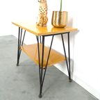 Vintage Fineer Tafel Met Stalen Poten thumbnail 8