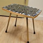 Vintage Mozaïek Bijzettafel Plantentafeltje Tafeltje thumbnail 7
