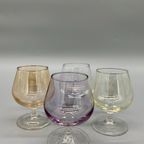 Set Cognac Glazen Gekleurd Parelmoer Glans 4 Stuks thumbnail 2
