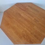 Brutaliat Vintage Wabi Sabi Eiken Tafel Octagonaal. thumbnail 5