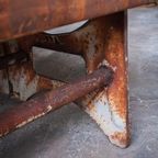 Pair Of Industrial Steel Leather Benches thumbnail 12