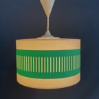 White And Green Plastic Pendant Lamp 1970S thumbnail 2