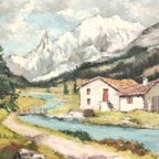 Nicole Le Guen - Schilderij - Landschap In Frankrijk thumbnail 3