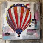 Cobra Art, Balloon. Luchtballon. Canvas. Gesigneerd. 1X1Mtr thumbnail 2