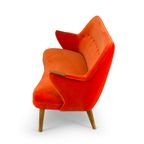 Deense Design Oranje Vintage Sofa Gemaakt Door Cfc Silkeborg, 1960S thumbnail 5