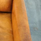 Unieke Rundleren Oorfauteuil Met Houten Details thumbnail 9