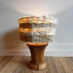Mid Century Bamboe Rotan Italiaans Design Lampvoet Vintage thumbnail 2