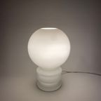 Vintage Tafellamp Van WIT Muranoglas 1970 thumbnail 2