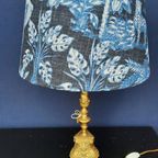 Vintage Lamp, Massive, Mat, Geruwd Glas, Dubbele Kelk thumbnail 23