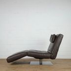 Adjustable Leather Italian Lounge Chair For Natuzzi thumbnail 3