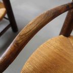 Pair Of Oak Armchairs By Charles Dudouyt thumbnail 6