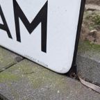 Groot Emaille Reclamebord, Naambord Van Hensen Rotterdam. thumbnail 3